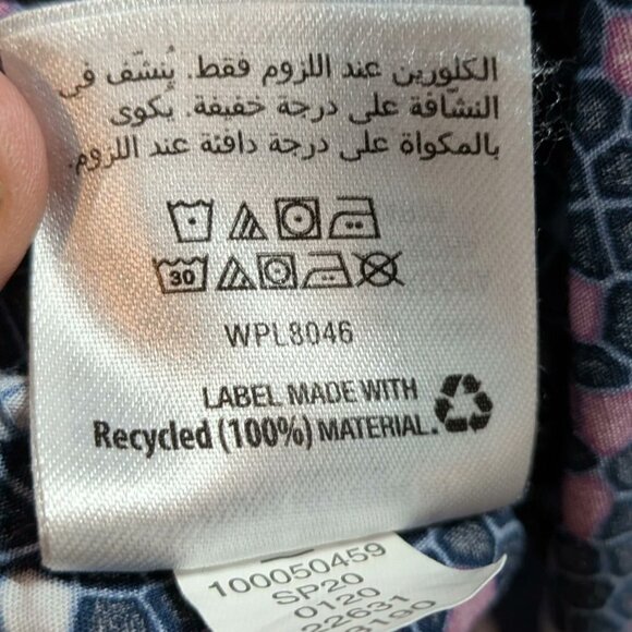 Alfani Men's Blue And Pink Geometric Short Sleeve Button Up Shirt Size XXL - Picture 5 of 6